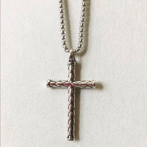 Stainless steel Cross pendant necklace Knot Art décor